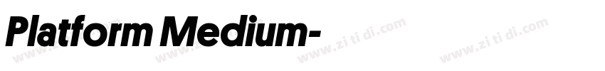 Platform Medium字体转换